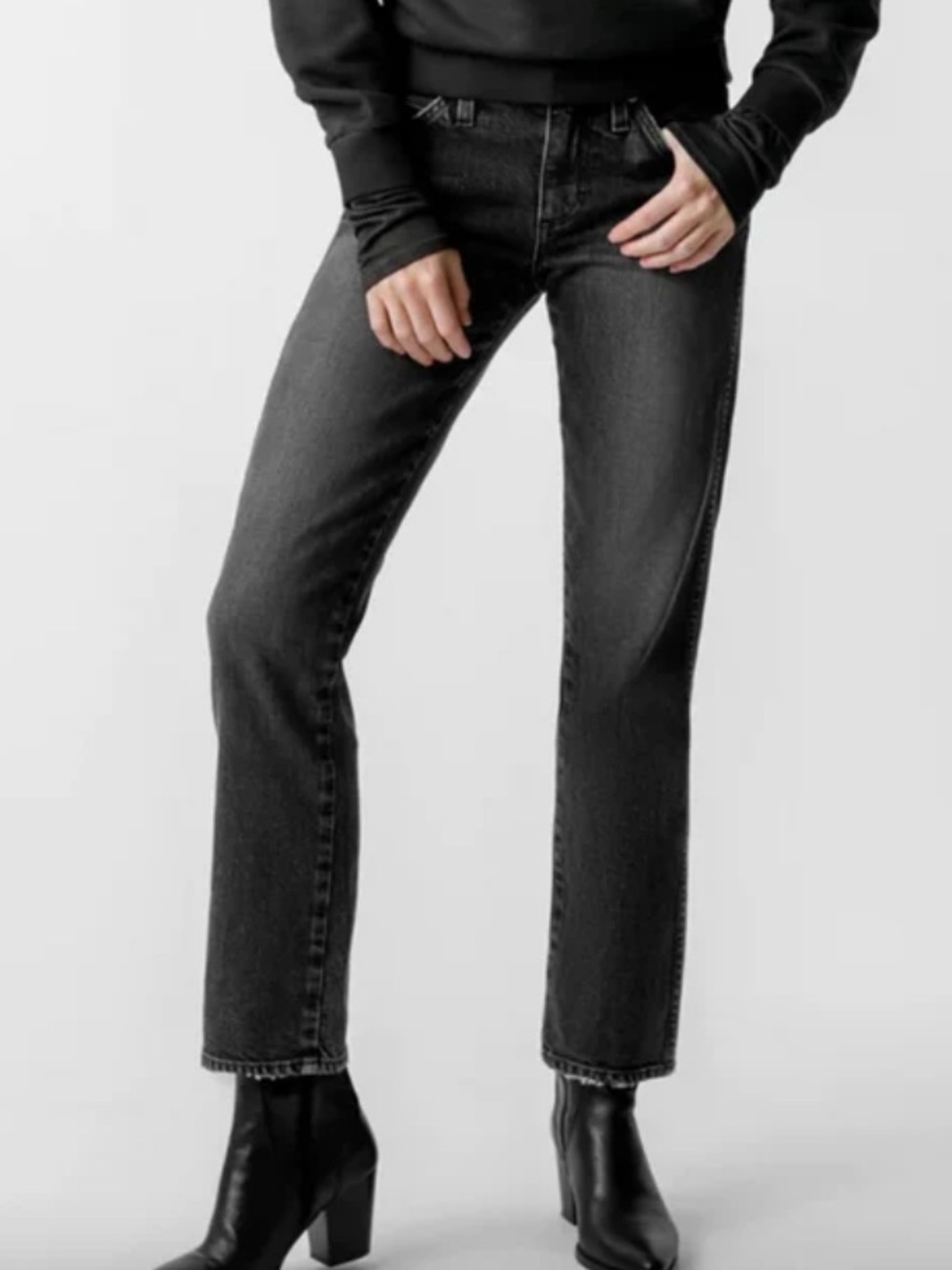 AMO Toni low slim Women's Washed Black Jeans